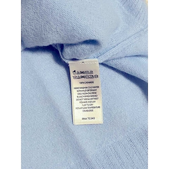 Rachel Zoe Pale Blue Cashmere Sweater, Size Medium - Picture 10 of 10